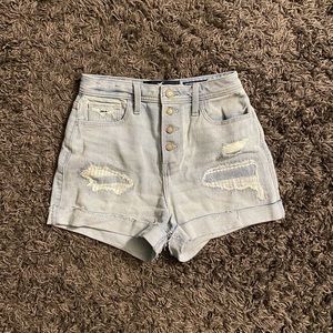 Hollister Ultra High Rise Mom Shorts (Light Wash)